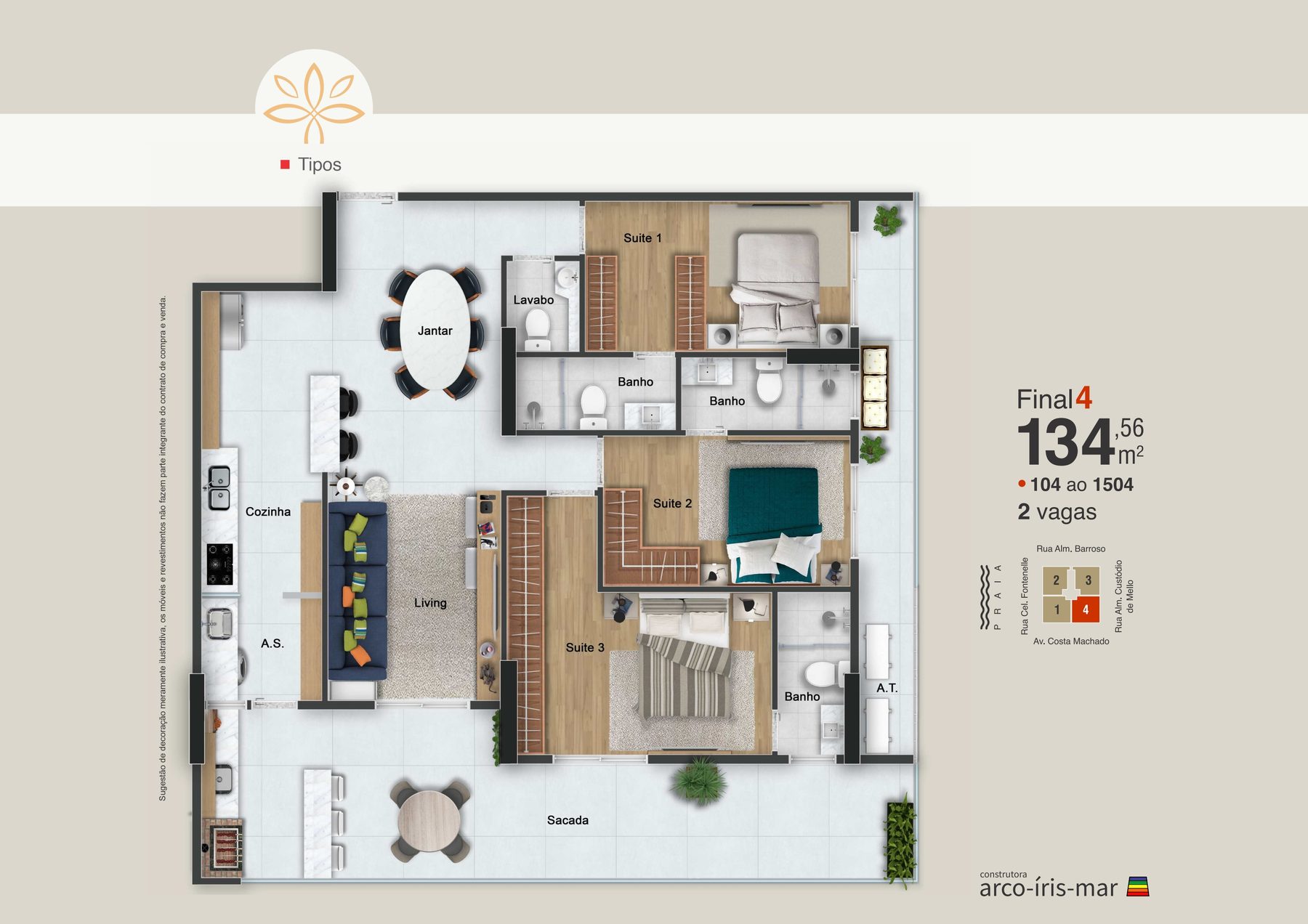 Planta Final 4 — 134,56 m²