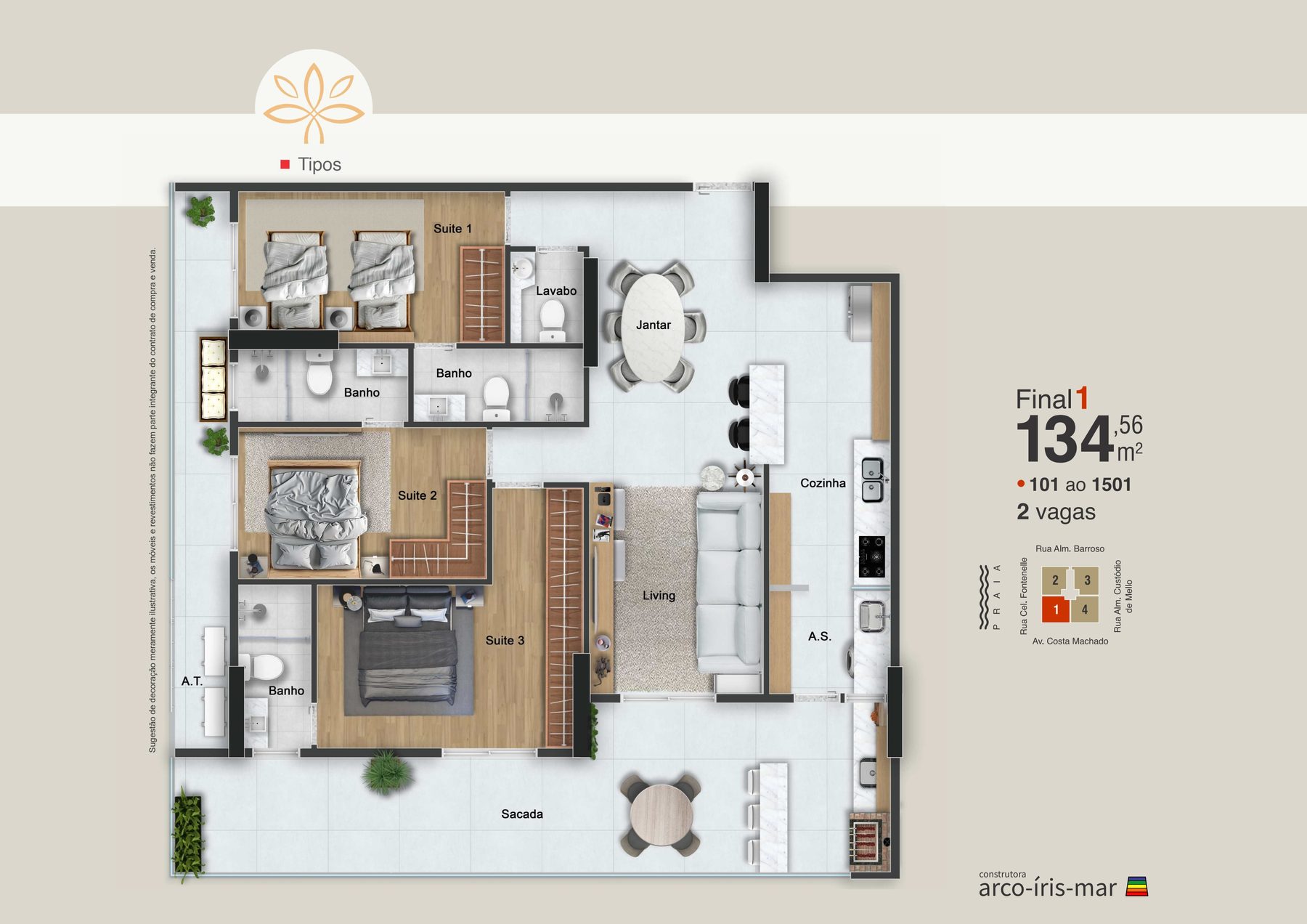 Planta Final 1 — 134,56 m²