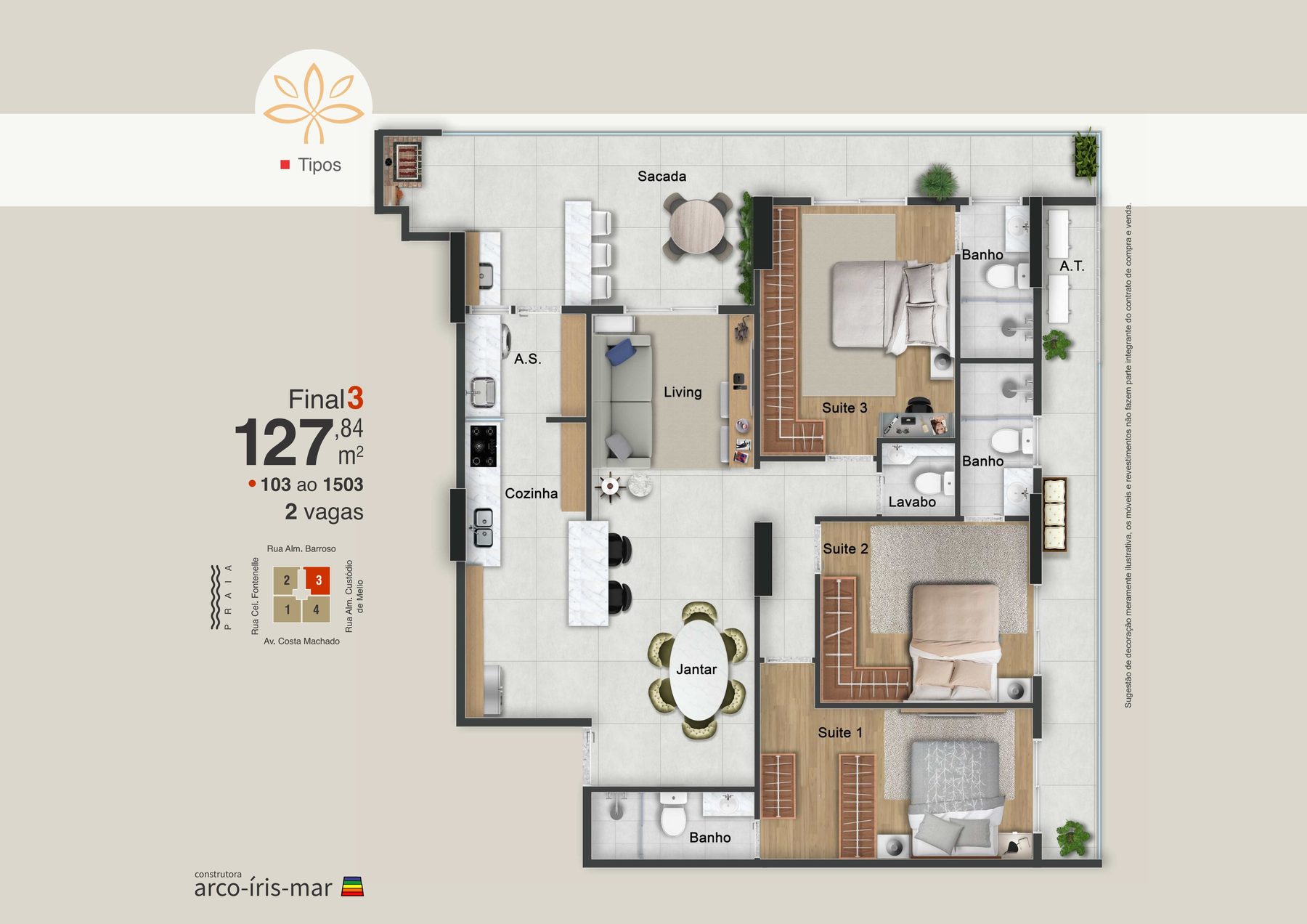 Planta Final 3 — 127,84 m²