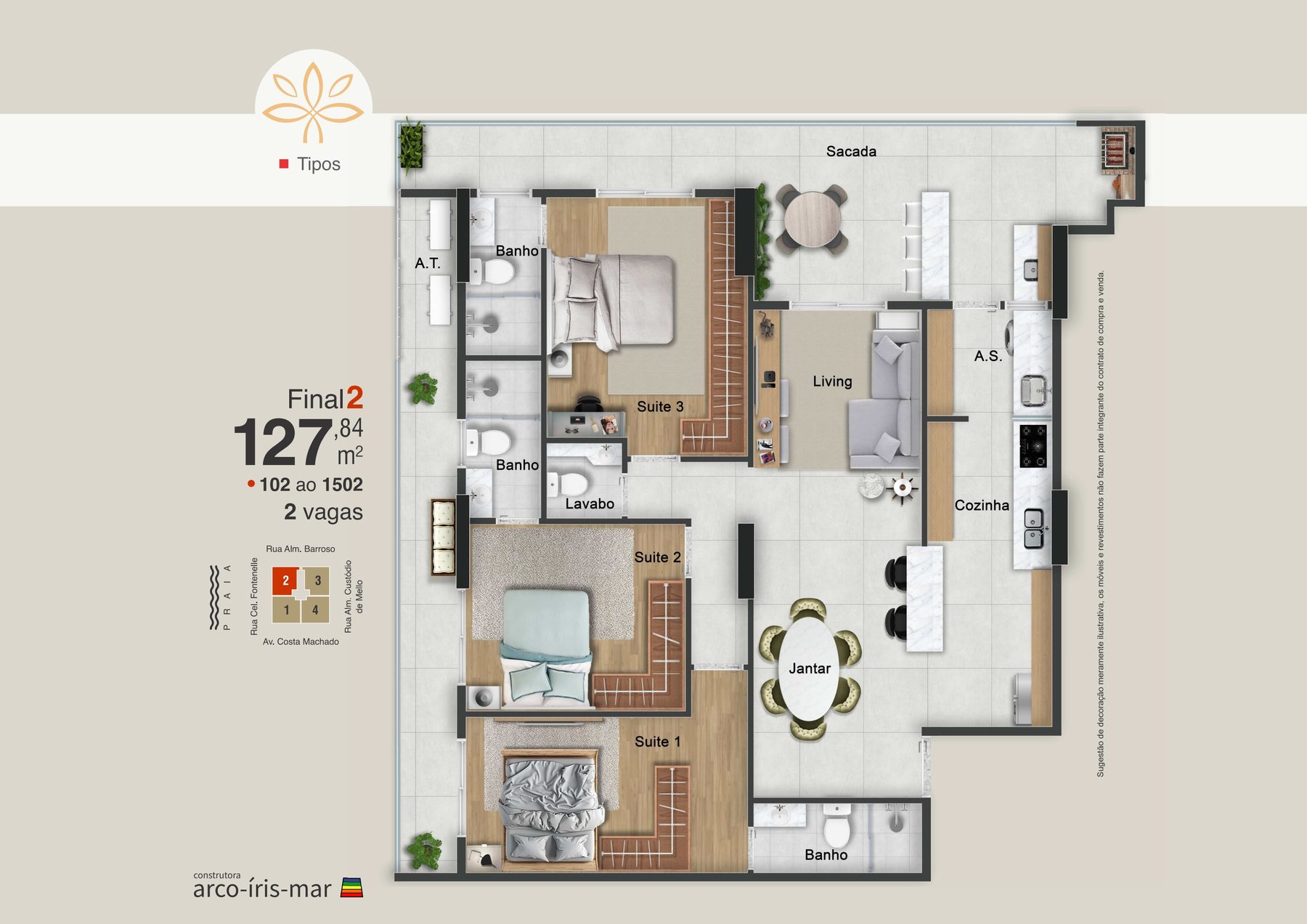 Planta Final 2 — 127,84 m²